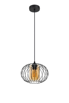 HEXE CORRINI Lampa sufitowa żyrandol E27 metal 1 x 60W czarny miodowy 0216