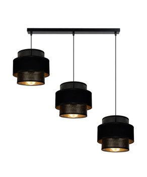BELIS NESS Lampa sufitowa żyrandol czarny 3 x E27 0983