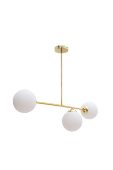 HEXE FIRA GOLD Lampa sufitowa żyrandol E27 metal szkło 3 x 60W 0776