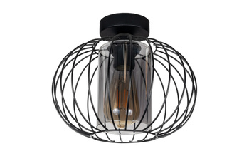 HEXE CORRINI Lampa sufitowa żyrandol E27 metal 1 x 60W czarny 0214