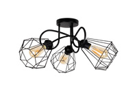 HEXE DIAMENT  Lampa sufitowa żyrandol  metal 3 x 60W czarny 0056