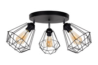 HEXE DIAMENT  Lampa sufitowa żyrandol  metal 3 x 60W czarny 0059