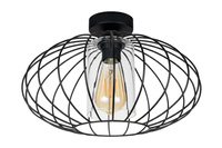 HEXE CORRINI Lampa sufitowa żyrandol E27 metal 1 x 60W czarny bezbarwny 0206