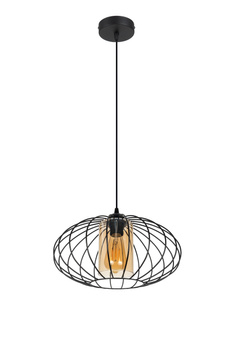 HEXE CORRINI Lampa sufitowa żyrandol E27 metal 1 x 60W czarny miodowy 0210