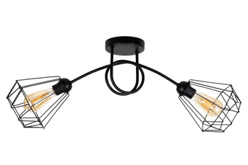 HEXE DIAMENT  Lampa sufitowa żyrandol  metal 2 x 60W czarny 0055