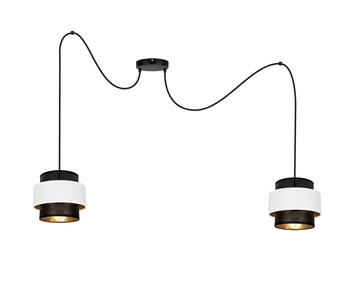 BELIS NESS Lampa sufitowa żyrandol czarny/biały 2 x E27 0976