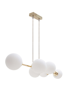 HEXE FIRA GOLD Lampa sufitowa żyrandol E27 metal szkło 6 x 60W 0780