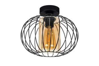 HEXE CORRINI Lampa sufitowa żyrandol E27 metal 1 x 60W czarny miodowy 0213