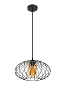 HEXE CORRINI Lampa sufitowa żyrandol E27 metal 1 x 60W czarny miodowy 0210